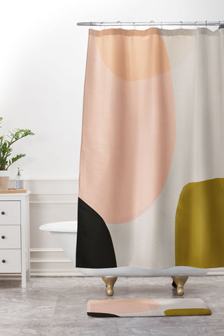 Dan Hobday Art Gloop Shower Curtain And Mat