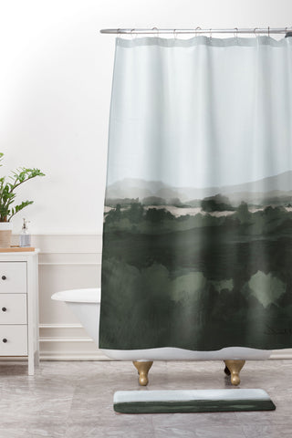 Dan Hobday Art Meadows I Shower Curtain And Mat