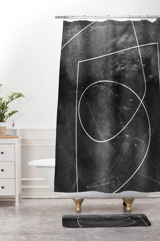 Dan Hobday Art Minimal 9 Shower Curtain And Mat
