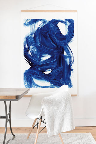 Dan Hobday Art Navy Brush Art Print And Hanger