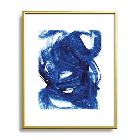 Dan Hobday Art Navy Brush Metal Framed Art Print