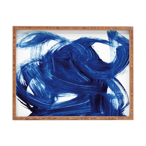 Dan Hobday Art Navy Brush Rectangular Tray