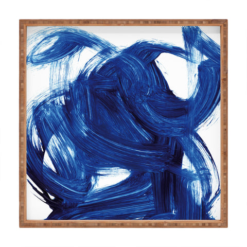 Dan Hobday Art Navy Brush Square Tray