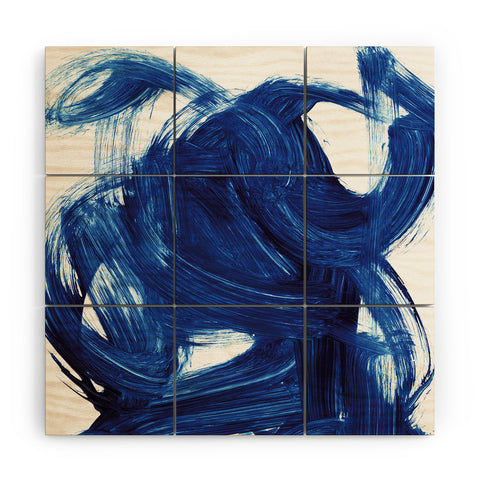 Dan Hobday Art Navy Brush Wood Wall Mural