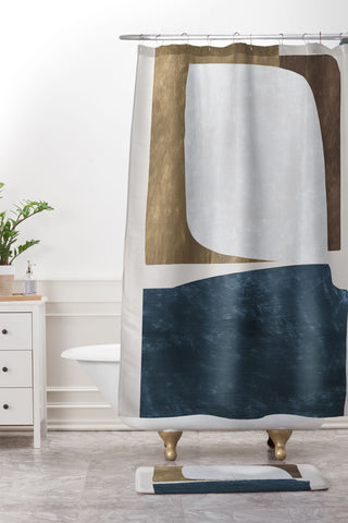 Dan Hobday Art Rule Shower Curtain And Mat