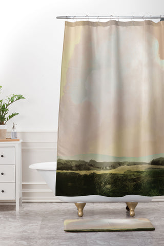 Dan Hobday Art South Farm Shower Curtain And Mat