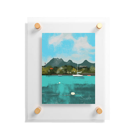 Dan Hobday Art Tropical View Floating Acrylic Print