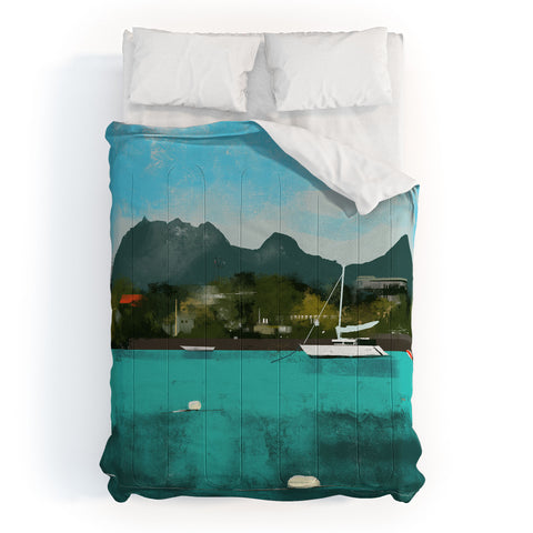 Dan Hobday Art Tropical View Comforter