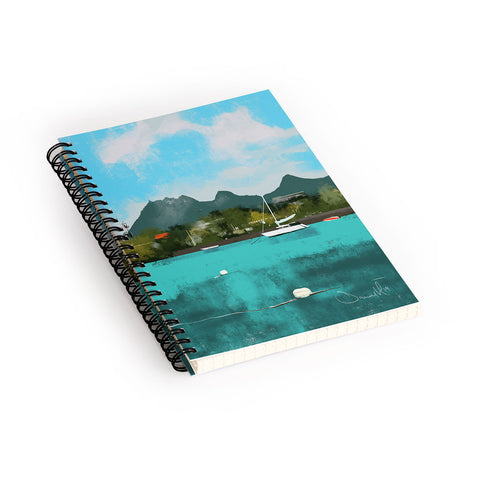 Dan Hobday Art Tropical View Spiral Notebook