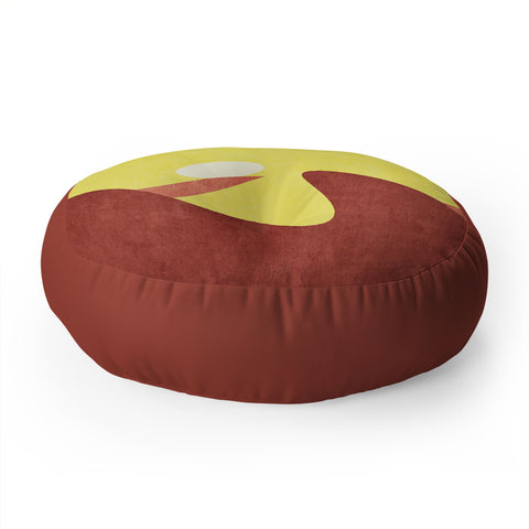 Daniel Coulmann LANDSHAPES Desert Sunset Floor Pillow Round