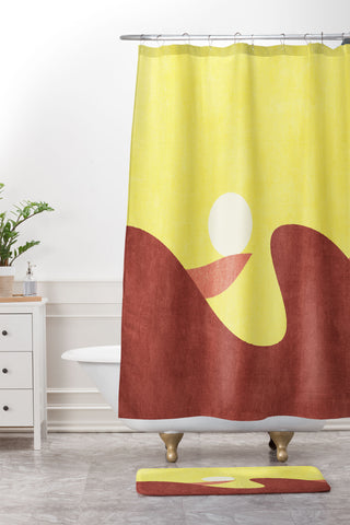 Daniel Coulmann LANDSHAPES Desert Sunset Shower Curtain And Mat