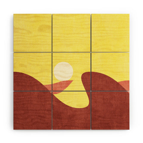 Daniel Coulmann LANDSHAPES Desert Sunset Wood Wall Mural