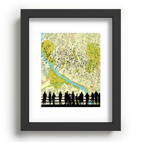 DarkIslandCity Bats Over Austin Congress Bridge Recessed Framing Rectangle