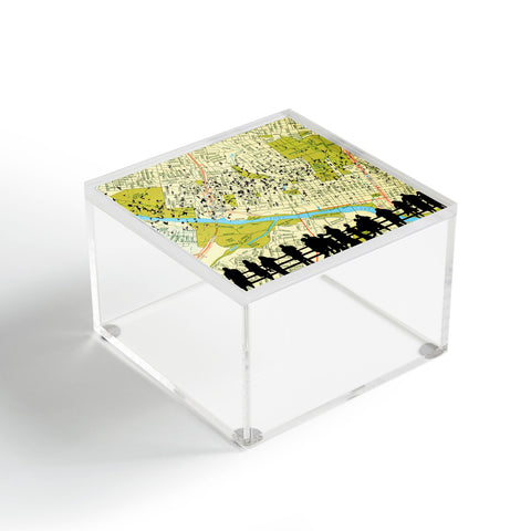DarkIslandCity Bats Over Austin Congress Bridge Acrylic Box