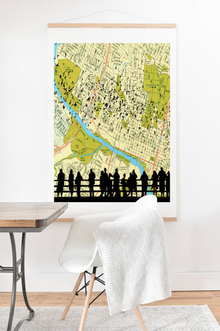 DarkIslandCity Bats Over Austin Congress Bridge Art Print And Hanger