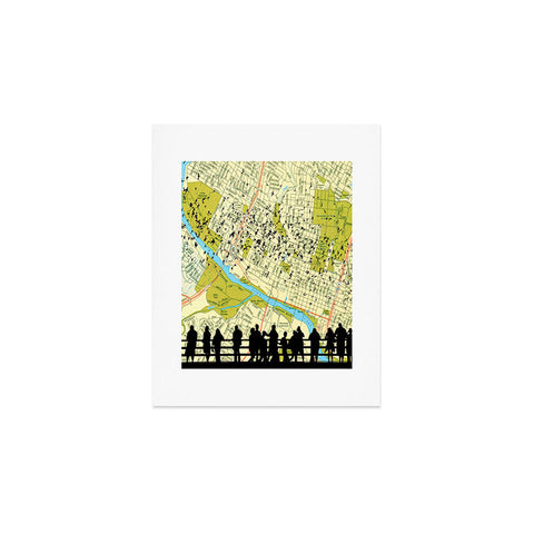 DarkIslandCity Bats Over Austin Congress Bridge Art Print