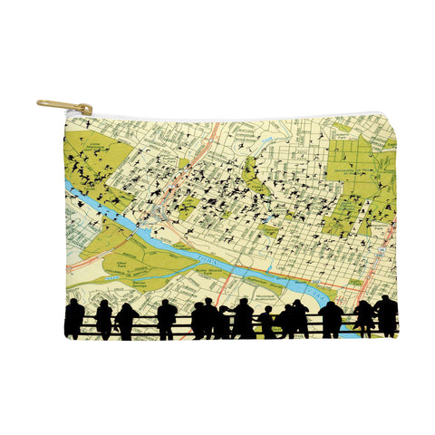 DarkIslandCity Bats Over Austin Congress Bridge Pouch