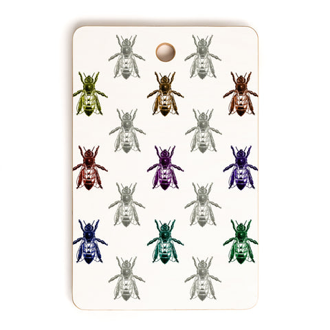 DarkIslandCity Bee Color Palette Cutting Board Rectangle