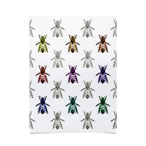 DarkIslandCity Bee Color Palette Poster