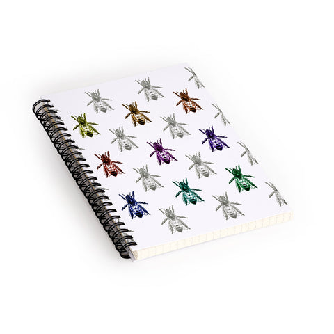 DarkIslandCity Bee Color Palette Spiral Notebook