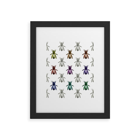 DarkIslandCity Bee Color Palette Framed Art Print