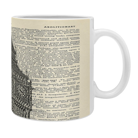 DarkIslandCity Big Ben on Dictionary Paper Coffee Mug