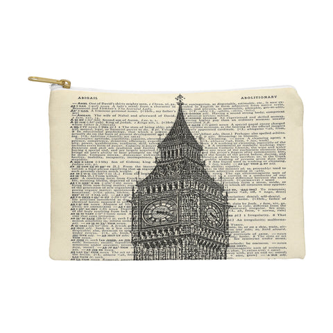 DarkIslandCity Big Ben on Dictionary Paper Pouch