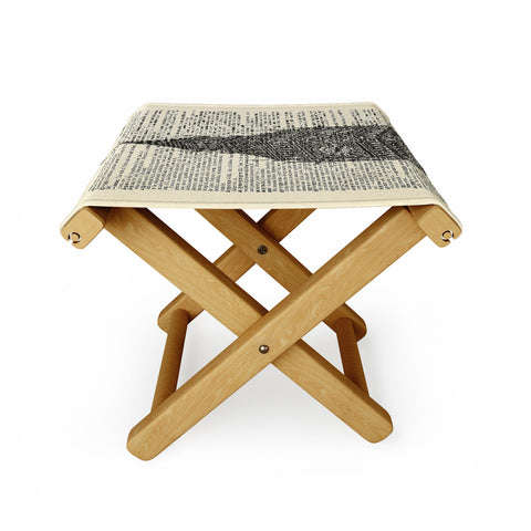 DarkIslandCity Big Ben on Dictionary Paper Folding Stool