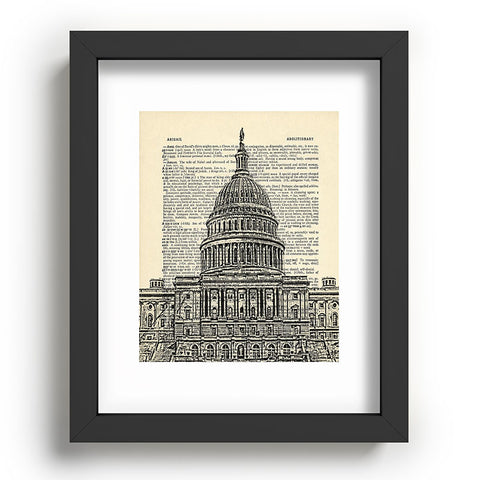 DarkIslandCity Capitol Building On Dictionary Paper Recessed Framing Rectangle