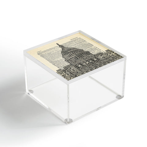 DarkIslandCity Capitol Building On Dictionary Paper Acrylic Box
