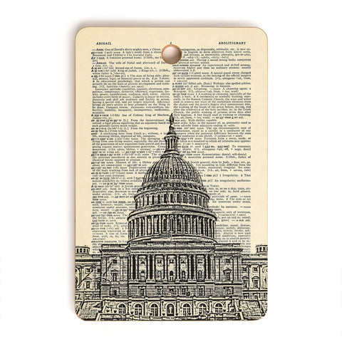 DarkIslandCity Capitol Building On Dictionary Paper Cutting Board Rectangle