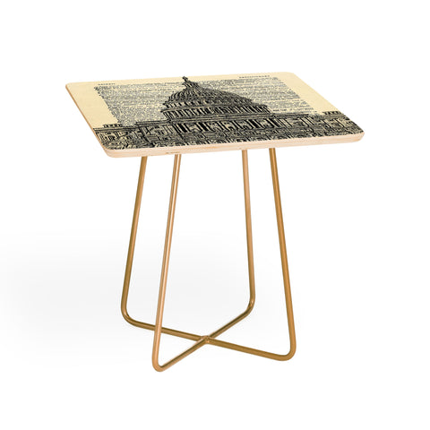 DarkIslandCity Capitol Building On Dictionary Paper Side Table