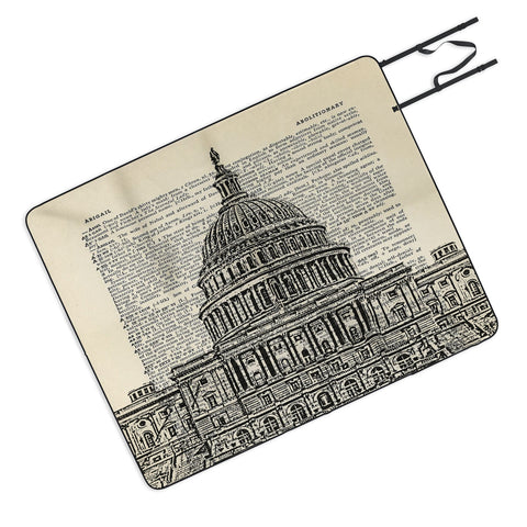 DarkIslandCity Capitol Building On Dictionary Paper Picnic Blanket