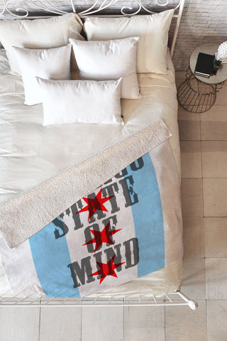 DarkIslandCity Chicago State Of Mind Fleece Throw Blanket