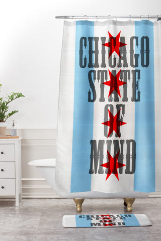 DarkIslandCity Chicago State Of Mind Shower Curtain And Mat