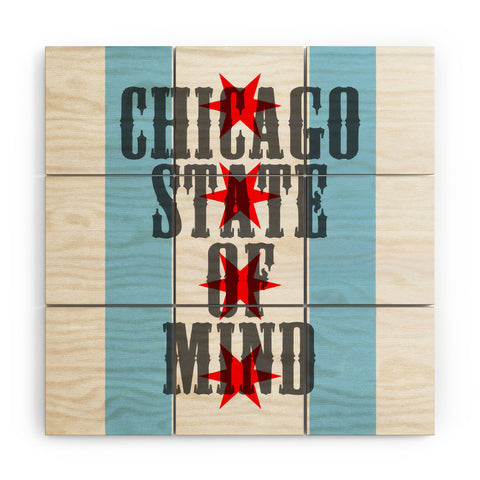DarkIslandCity Chicago State Of Mind Wood Wall Mural