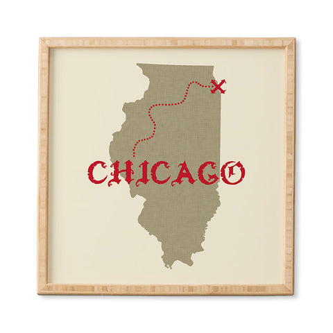 DarkIslandCity Chicago X Marks The Spot Framed Wall Art