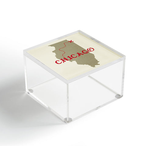 DarkIslandCity Chicago X Marks The Spot Acrylic Box