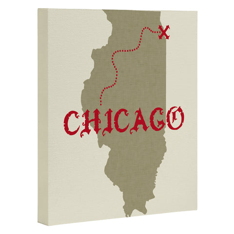 DarkIslandCity Chicago X Marks The Spot Art Canvas