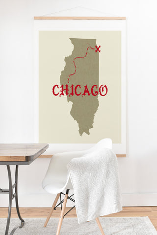 DarkIslandCity Chicago X Marks The Spot Art Print And Hanger