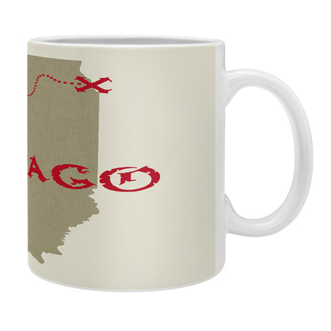 DarkIslandCity Chicago X Marks The Spot Coffee Mug