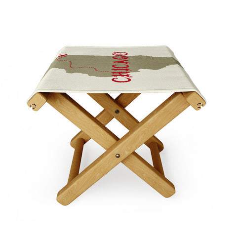 DarkIslandCity Chicago X Marks The Spot Folding Stool