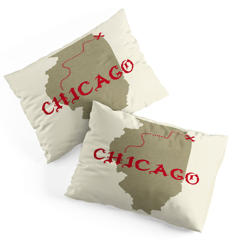 DarkIslandCity Chicago X Marks The Spot Pillow Shams