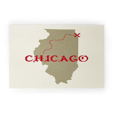 DarkIslandCity Chicago X Marks The Spot Welcome Mat