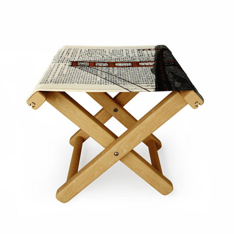 DarkIslandCity Golden Gate Bridge on Dictionary Paper Folding Stool