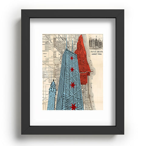 DarkIslandCity John Hancock Center With Great Fire Map Recessed Framing Rectangle