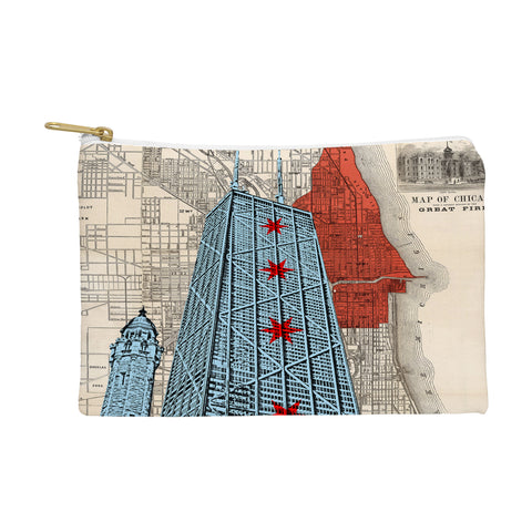 DarkIslandCity John Hancock Center With Great Fire Map Pouch