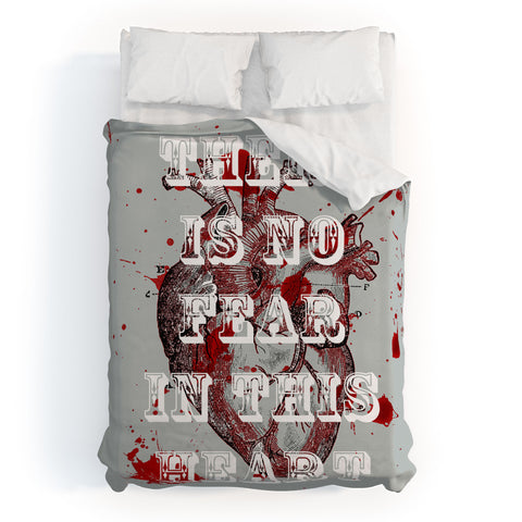 DarkIslandCity No Fear In This Heart Duvet Cover