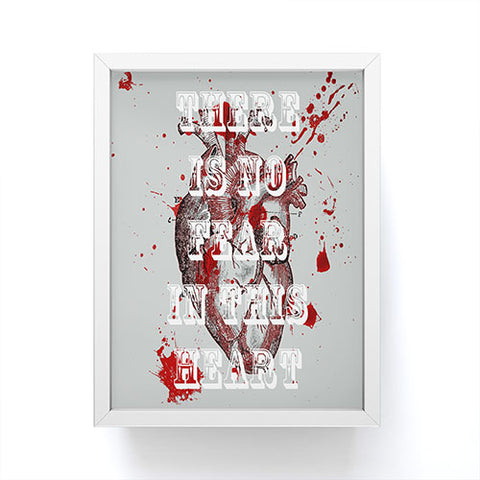 DarkIslandCity No Fear In This Heart Framed Mini Art Print