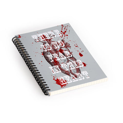 DarkIslandCity No Fear In This Heart Spiral Notebook